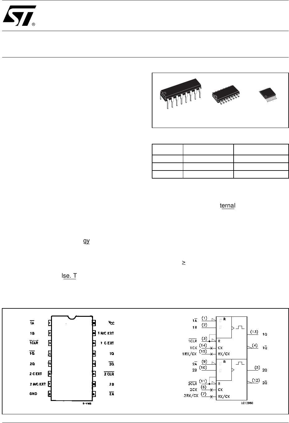 M74hc221 Datasheet By Stmicroelectronics Digi Key Electronics