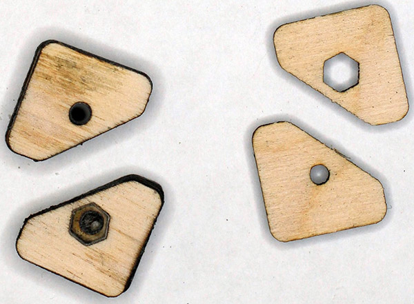 These pieces create a retaining fixture